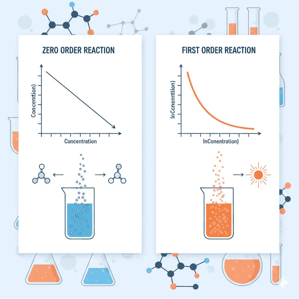 Zero Order and First Order Reaction mcqs Class 12
