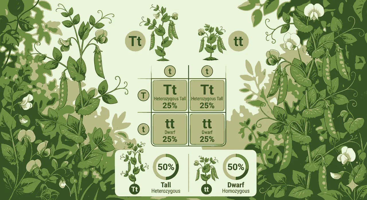 Heterozygous Tall Dwarf Cross Percentage MCQs Explained for Class 12 Biology