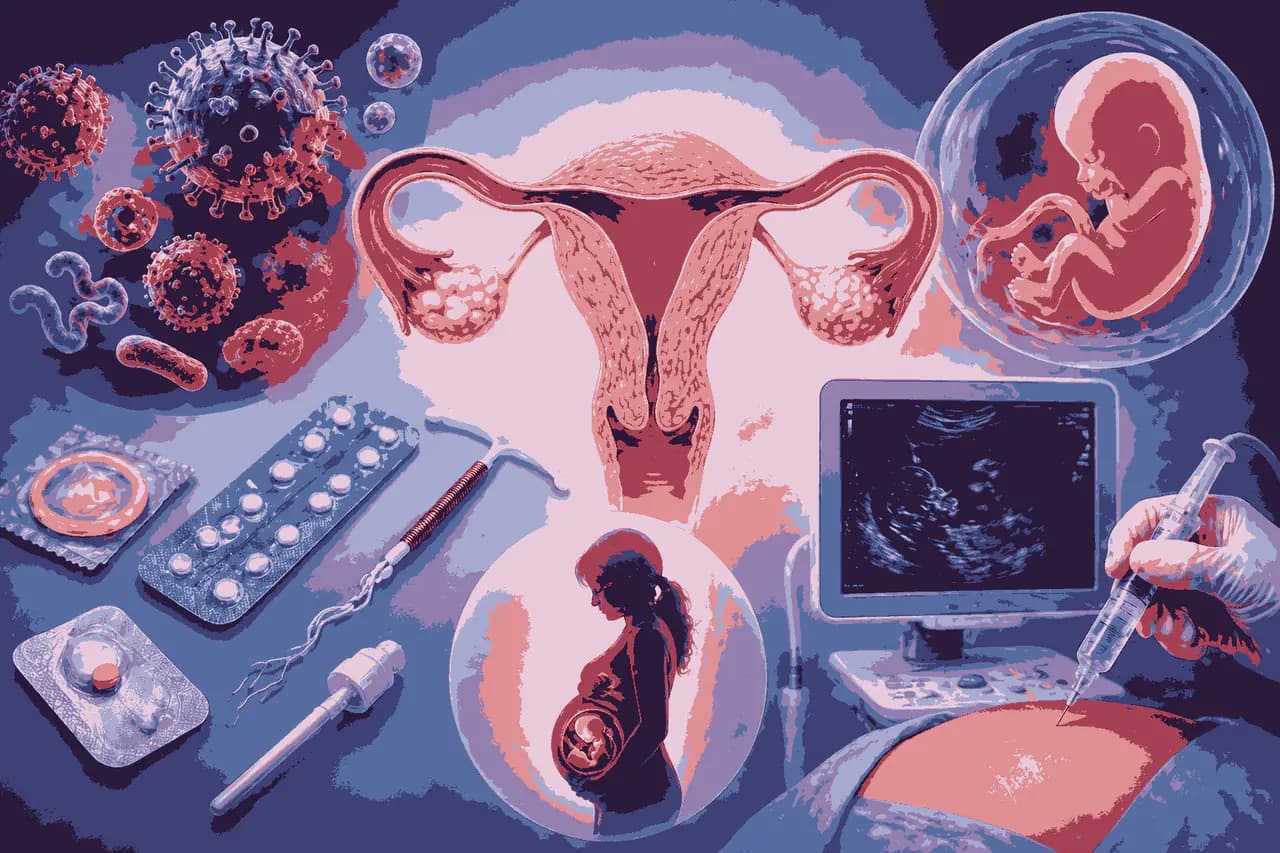 Mixed Reproductive Health MCQs Class 12 Biology STD MTP Amniocentesis Questions