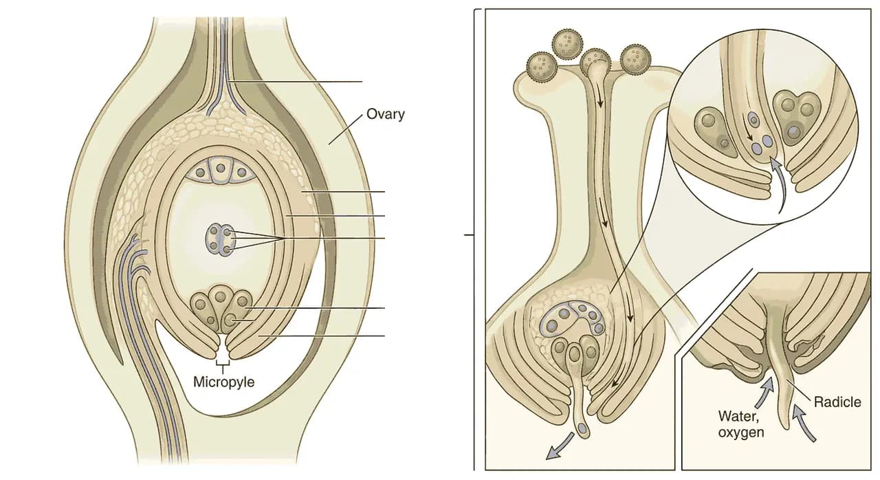 Ovule structure and microphyle function mcqs class 12 Biology with answers