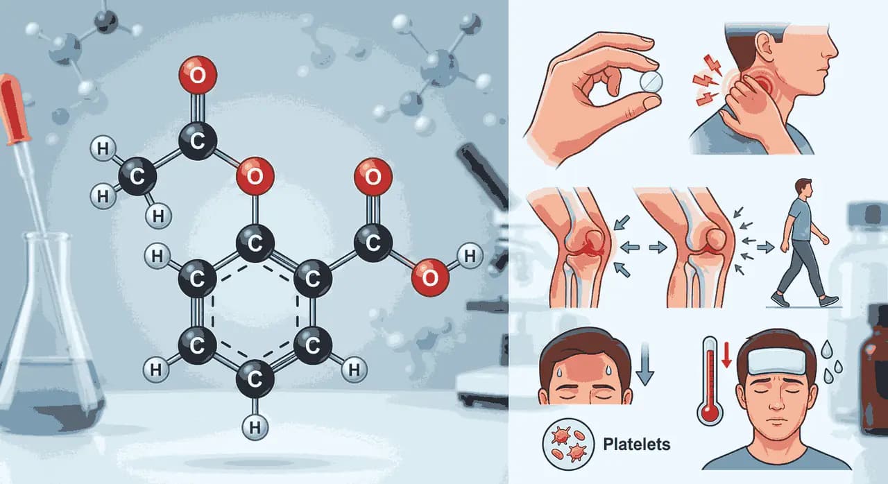 Aspirin Structure and uses mcqs class 12 chemistry