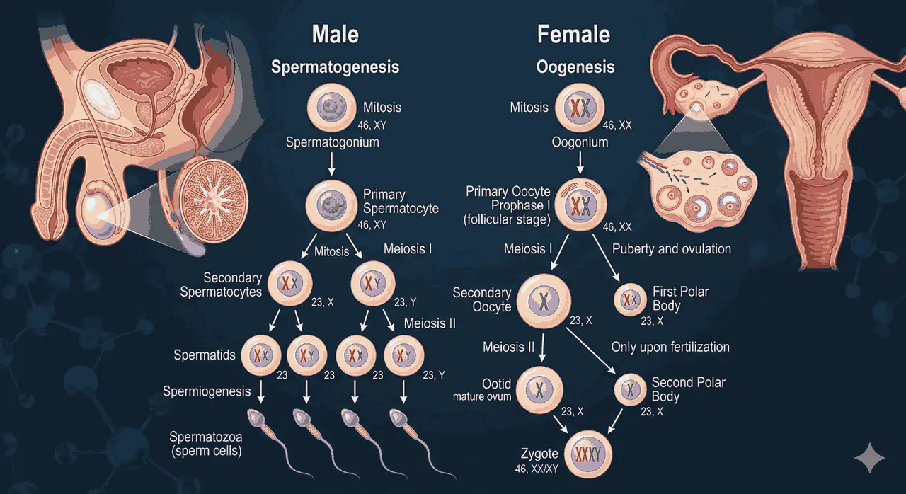 Human Gametogenesis and Reproductive Structures MCQs Class 12