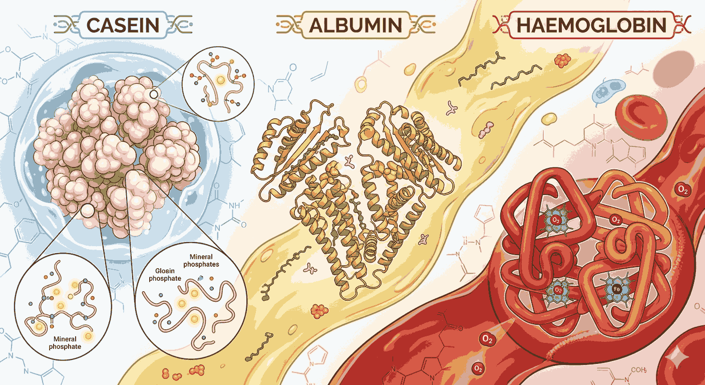 Stop Losing Marks! 30 Casein Albumin Haemoglobin MCQs with Answers Biomolecules You Must Practice Now