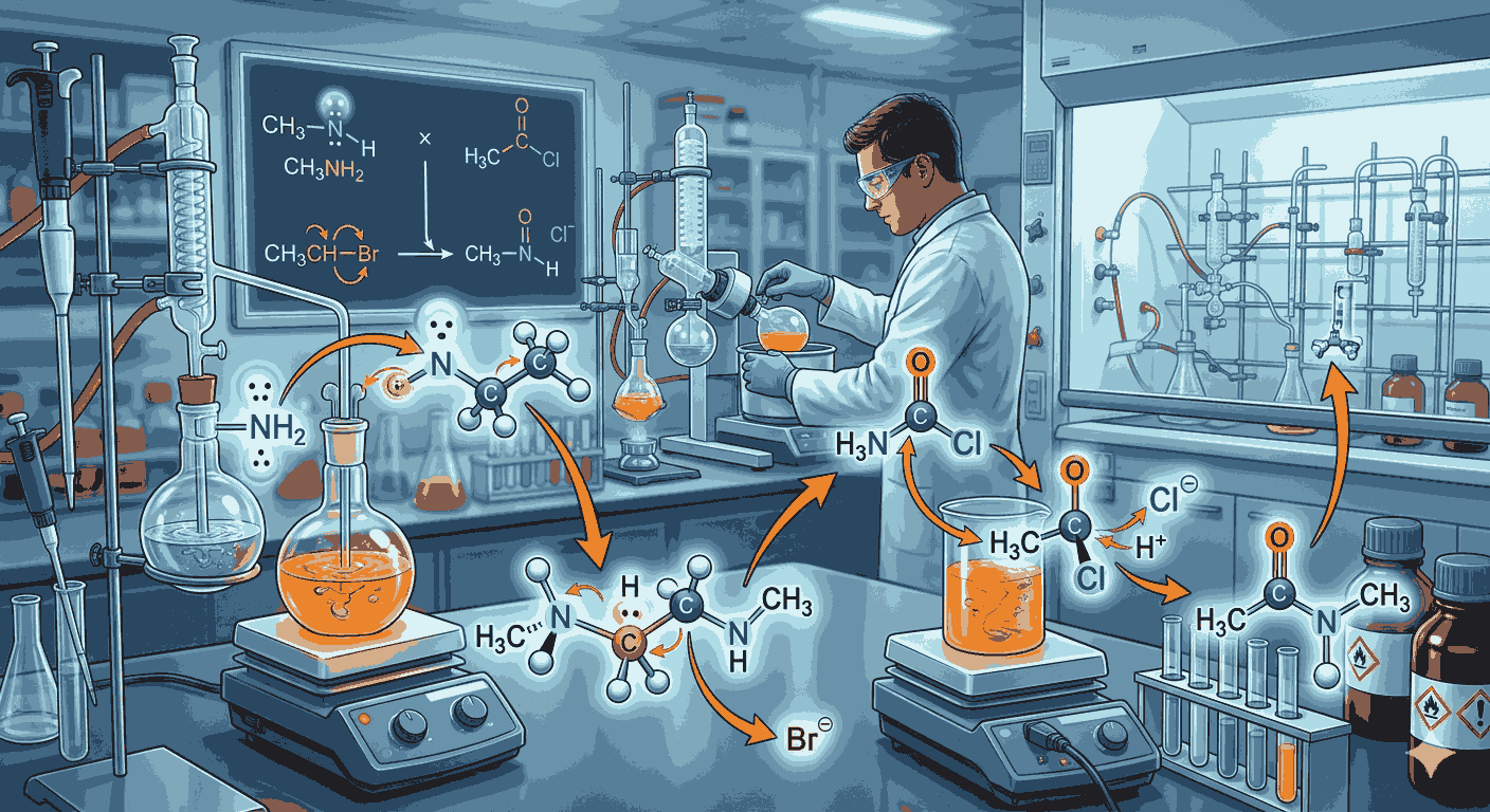 30 Best Organic Chemistry Amines Mechanism Practice MCQs With Answers for Competitive Exams: Master Reactions Fast