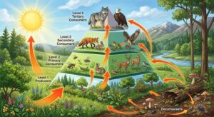 Energy Flow and Trophic Levels MCQs PDF Class 12 Biology