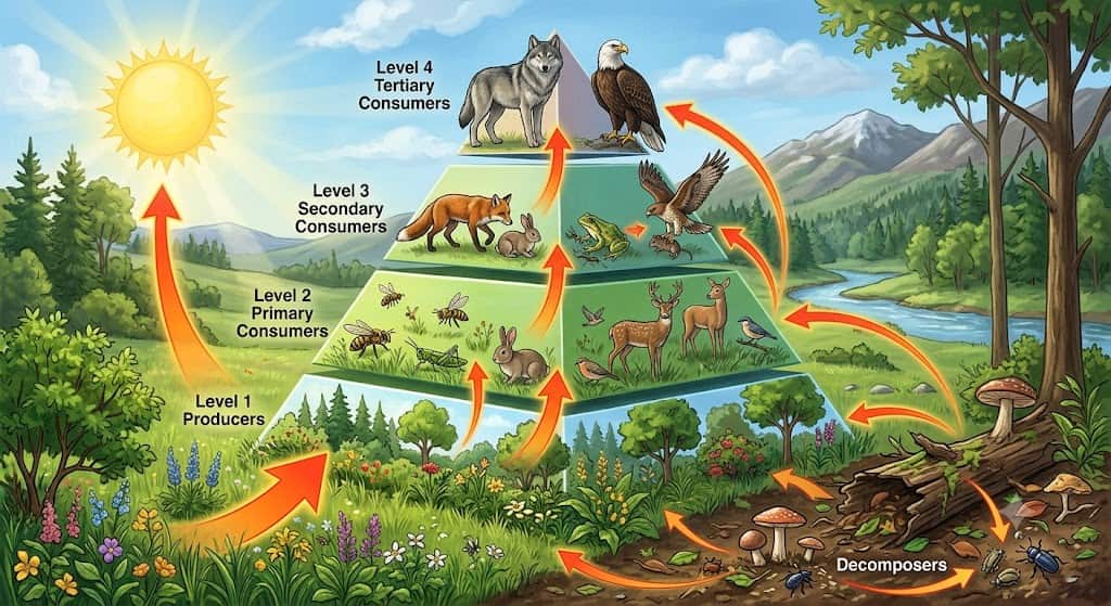 Avoid Common Mistakes in Energy Flow and Trophic Levels MCQs PDF Class 12 Biology